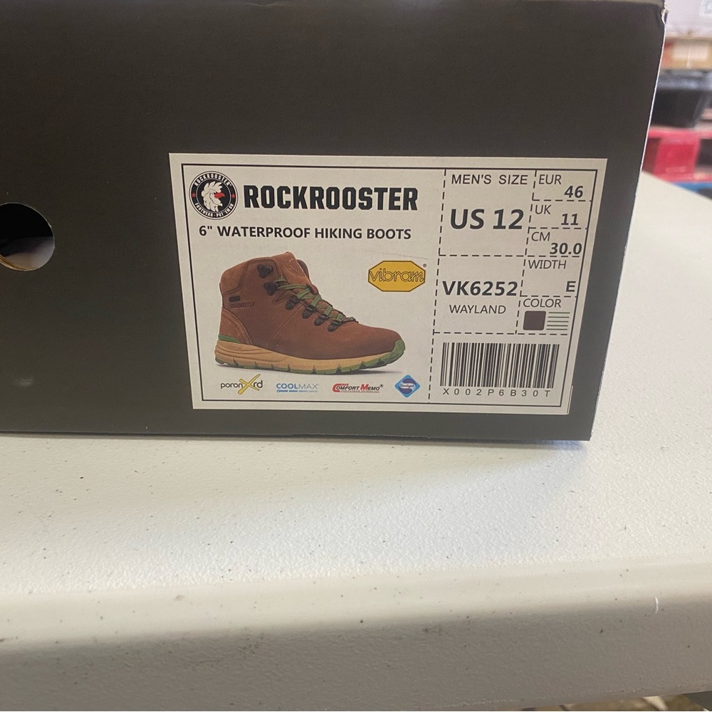 Rockrooster Brown Waterproof Hiking Boots